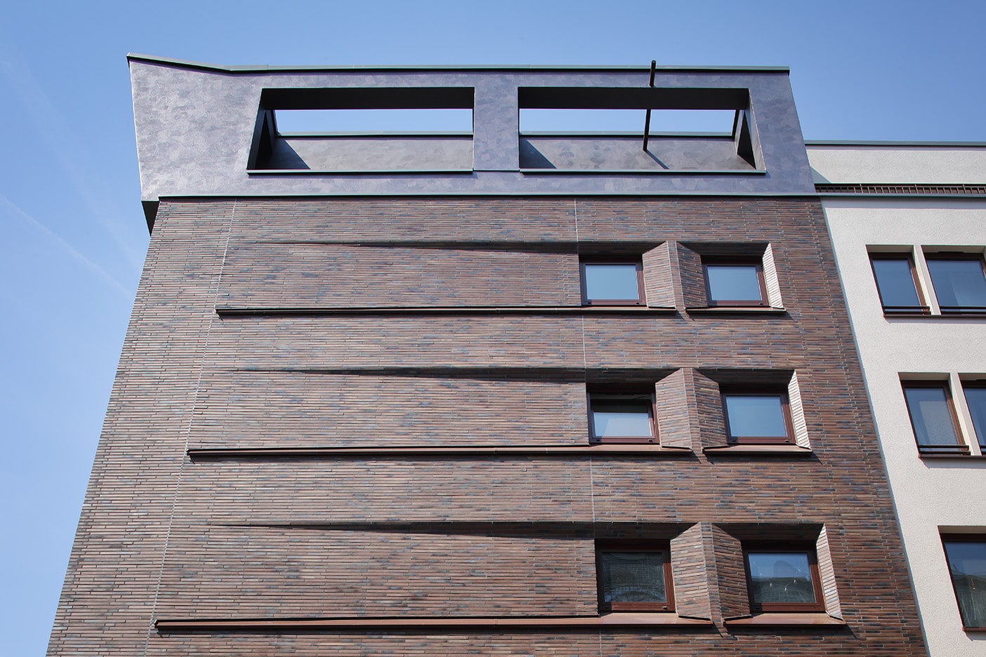 Stroeher Klinkerriemchen Riegel 50 Braunblau Langformat Referenzen Toengesgasse Frankfurt 05